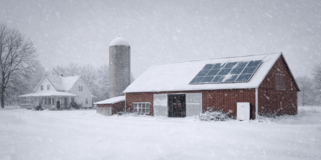 Home solar in rural America: winter storm warning edition